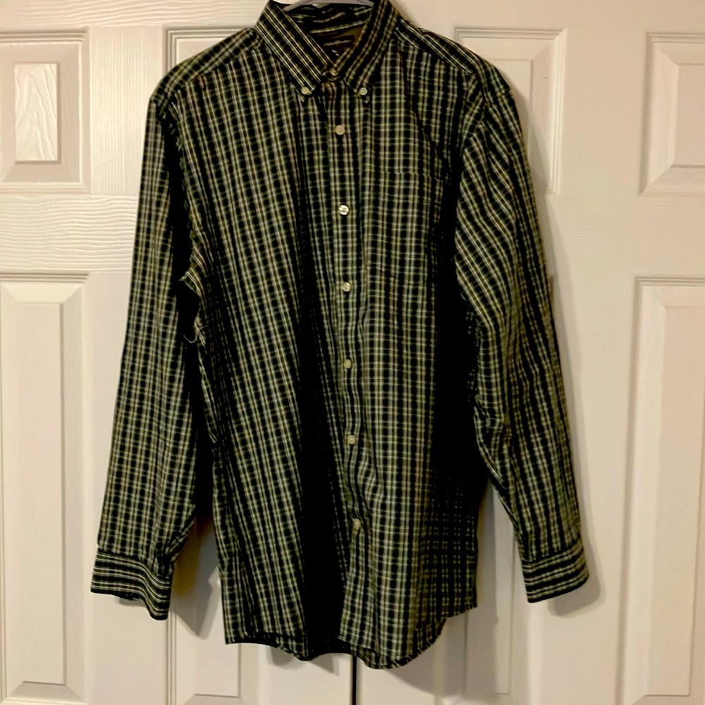 Lo mg sleeve green Eddie Bauer long sleeve button down shirt